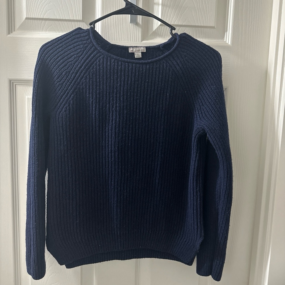 Gap Designed & Crafted Cable Navy Blue Knit Sweater Size Small